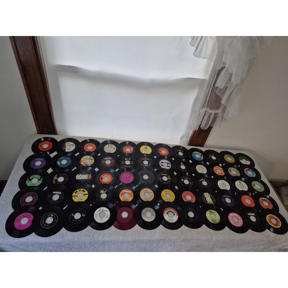Vintage 45 RPM Vinyl Record Lot Country Pop Glen Campbell Kristofferson Benatar